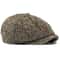 Classic Striped Wool Beret Hat Adjustable Unisex Flat Cap for Autumn Winter Style