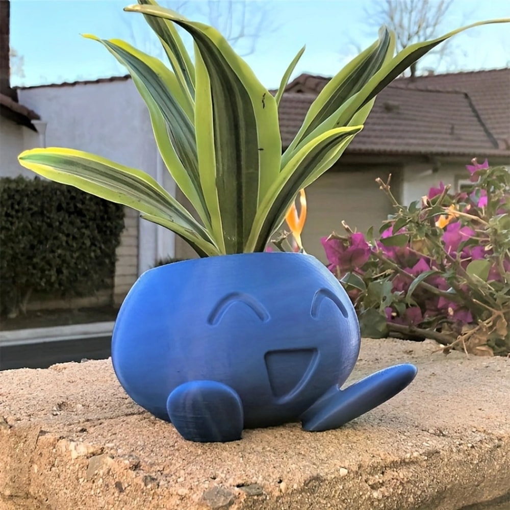 Oddish Succulent Planter Pot Cute Anime Plant Decor For Desk And Home 1