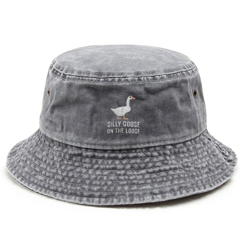 Vintage Washed Cotton Bucket Hat Wide Brim Sun Protection Adjustable Outdoor Cap