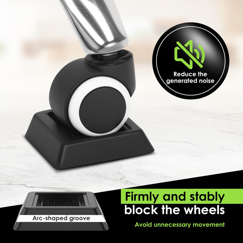 Heavy Duty Chair Wheel Stoppers Caster Cups Anti Slip Floor Protectors for Office Chairs