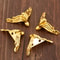 Vintage Decorative Corner Protectors Antique Brass Box Feet Set for Furniture & Jewelry Boxes