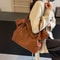 Elegant Soft PU Leather Tote Bag Large Capacity Crossbody Shopper For Women 0