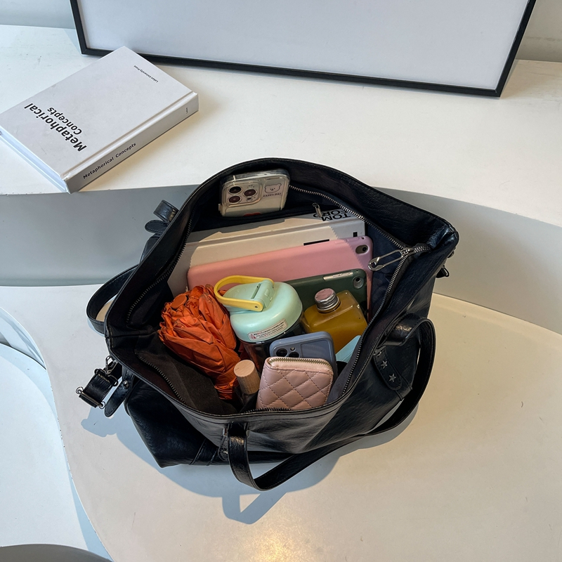 Elegant Soft PU Leather Tote Bag Large Capacity Crossbody Shopper For Women 4