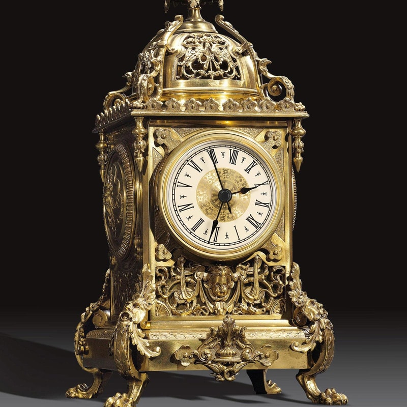 Gold Trim Roman Numeral Clock Insert Mini Clock Insert Replacement Quartz Movement For DIY Clocks 0