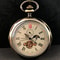 Vintage Moonphase Mechanical Pocket Watch With Chain Hand Wind Classic Timepiece 2