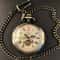 Vintage Moonphase Mechanical Pocket Watch With Chain Hand Wind Classic Timepiece 0