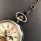 Vintage Moonphase Mechanical Pocket Watch With Chain Hand Wind Classic Timepiece 4
