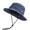 Vintage Washed Cotton Bucket Hat Breathable Summer Sun Hat For Men Women Outdoor Travel Cap 0