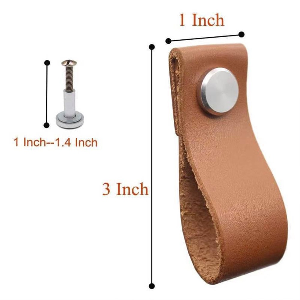 Handmade Leather Cabinet Handles Premium Leather Cabinet Pulls For Kitchen Drawers And Doors 1