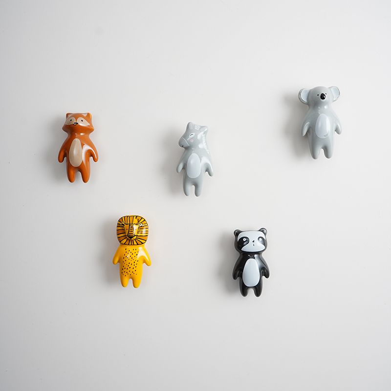 Nordic Animal Ceramic Cabinet Knobs Set Cute Drawer Pulls For Kids Room Decor 3