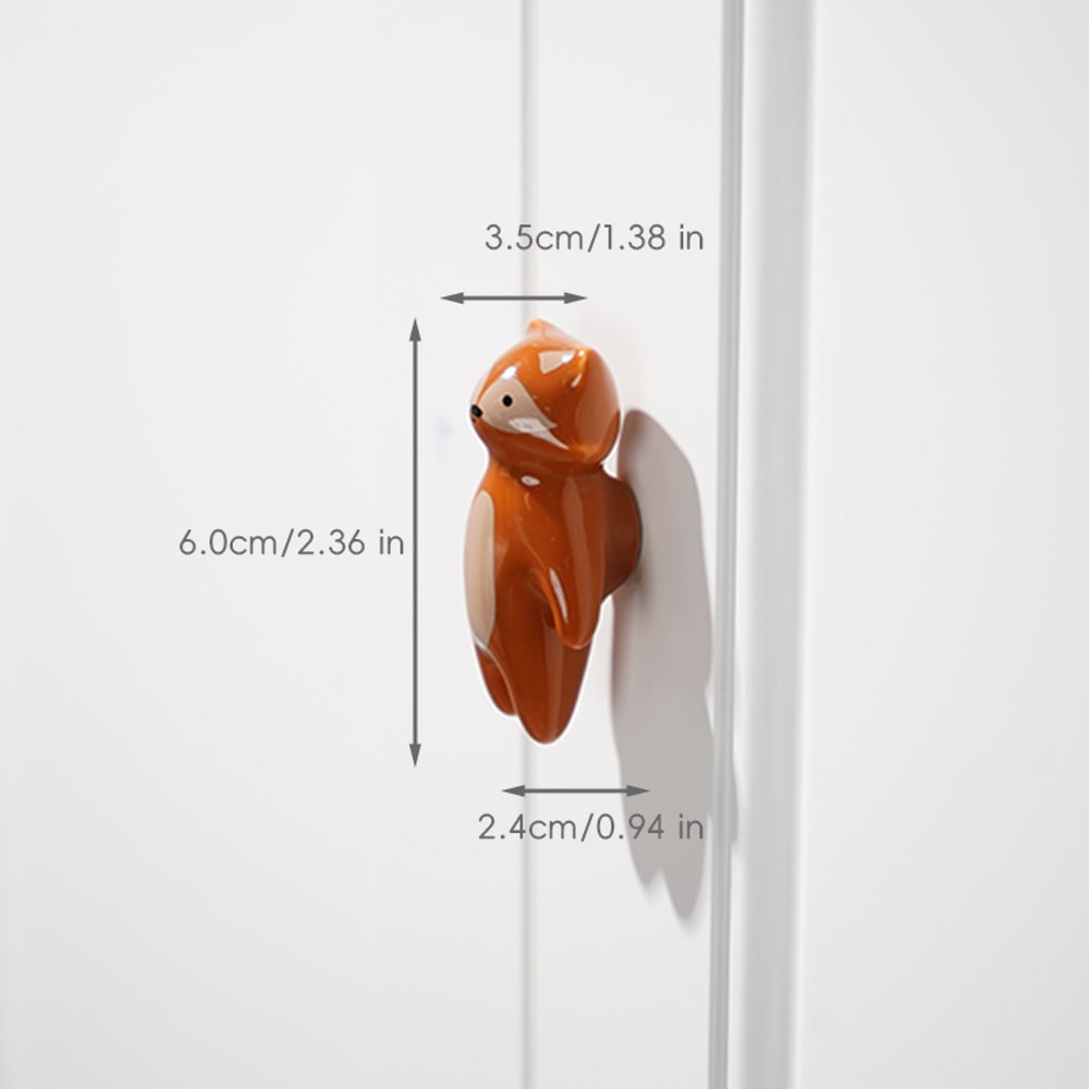 Nordic Animal Ceramic Cabinet Knobs Set Cute Drawer Pulls For Kids Room Decor 9