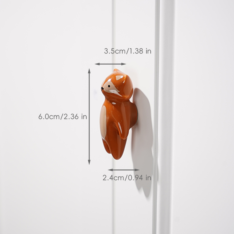 Nordic Animal Ceramic Cabinet Knobs Set Cute Drawer Pulls For Kids Room Decor 9