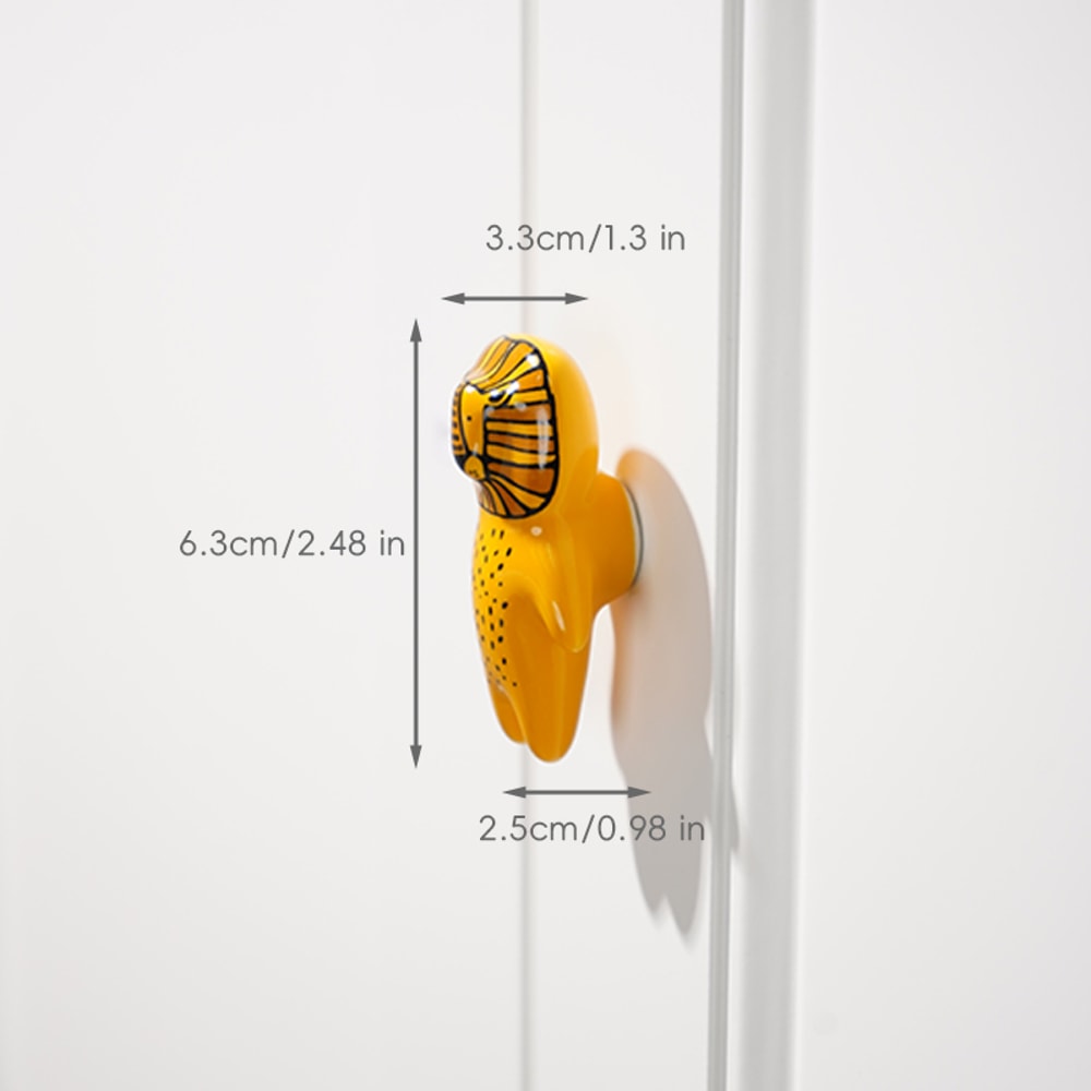 Nordic Animal Ceramic Cabinet Knobs Set Cute Drawer Pulls For Kids Room Decor 10