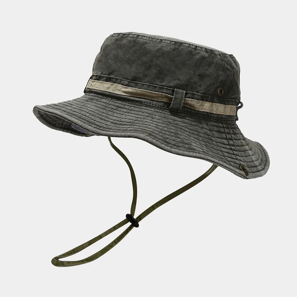 Unisex Cotton Bucket Hat Outdoor Travel Sun Cap Breathable Fisherman Style