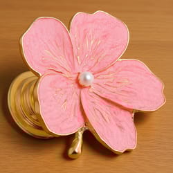 floral cabinet knobs zinc alloy decorative drawer pull handles for furniture upgrade