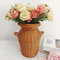 Handwoven Rattan Flower Basket for Vintage Decor & Rustic Flower Arrangements