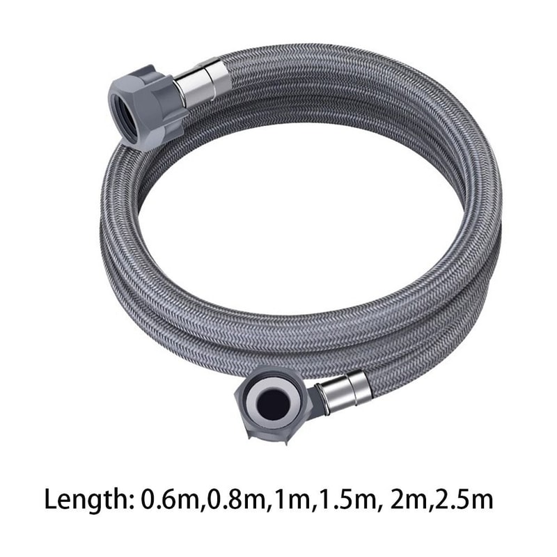 Flexible Washing Machine Hose Extension 90 Bend Water Inlet Pipe Leakproof Connector 1