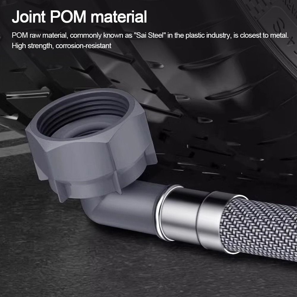 Flexible Washing Machine Hose Extension 90 Bend Water Inlet Pipe Leakproof Connector 4