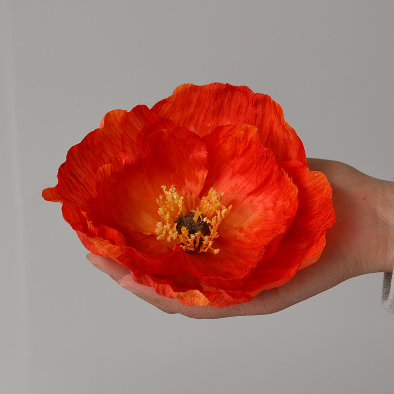 Handmade Giant Poppy Flower Head For Wall Decor Photography Backdrop DIY Floral Display 7
