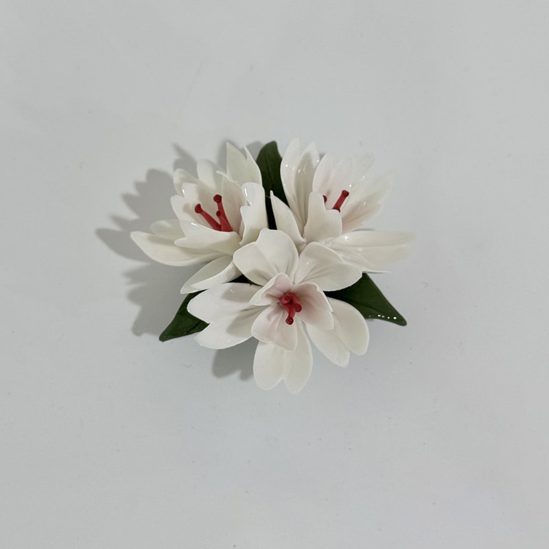 Handmade Ceramic Aromatherapy Burner Peach Blossom Incense Holder Home Decor 6