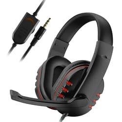 wired gaming headset with mic for pc ps immersive stereo sound comfort fit