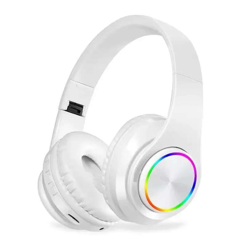 RGB Bluetooth Headphones With Noise Cancelling Foldable Over Ear Design 3