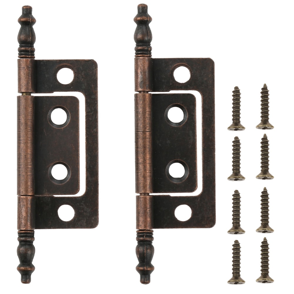 Vintage Crown Decorative Hinges Antique Bronze for Wooden Box Cabinet Furniture