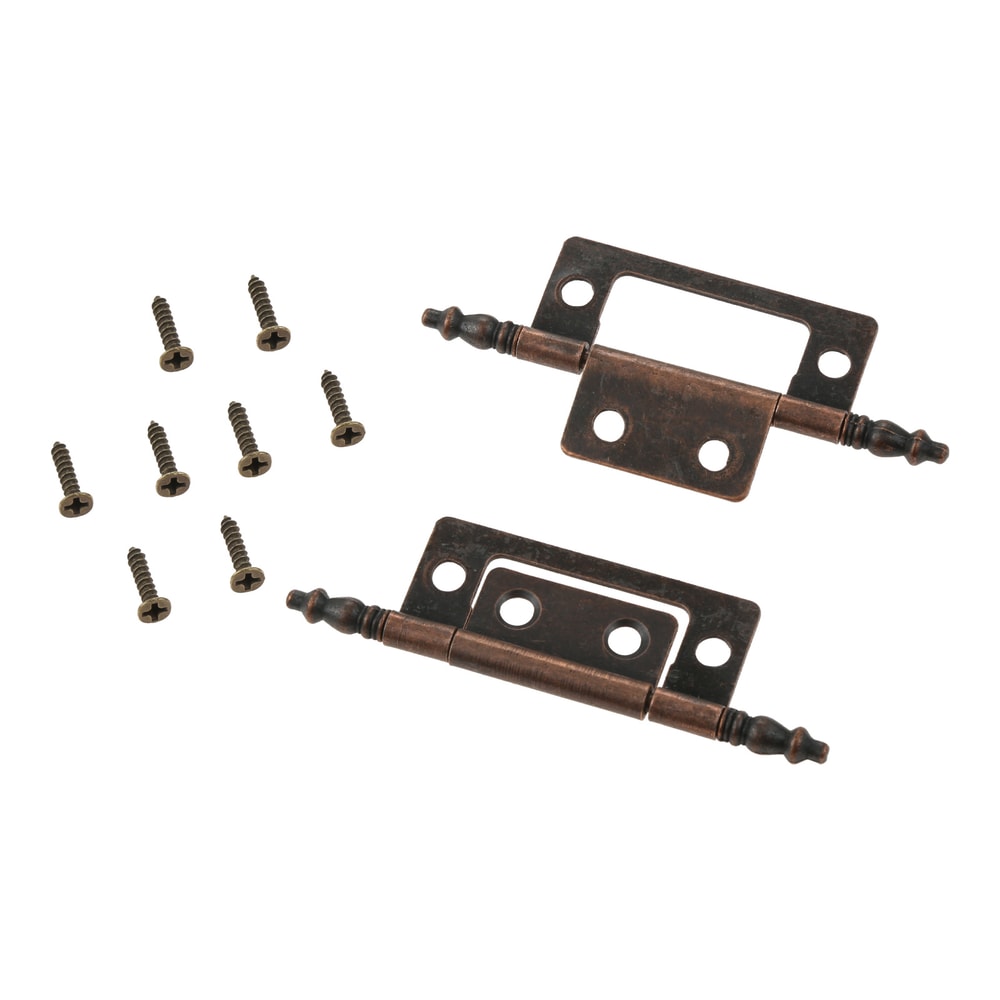 Vintage Crown Decorative Hinges Antique Bronze for Wooden Box Cabinet Furniture