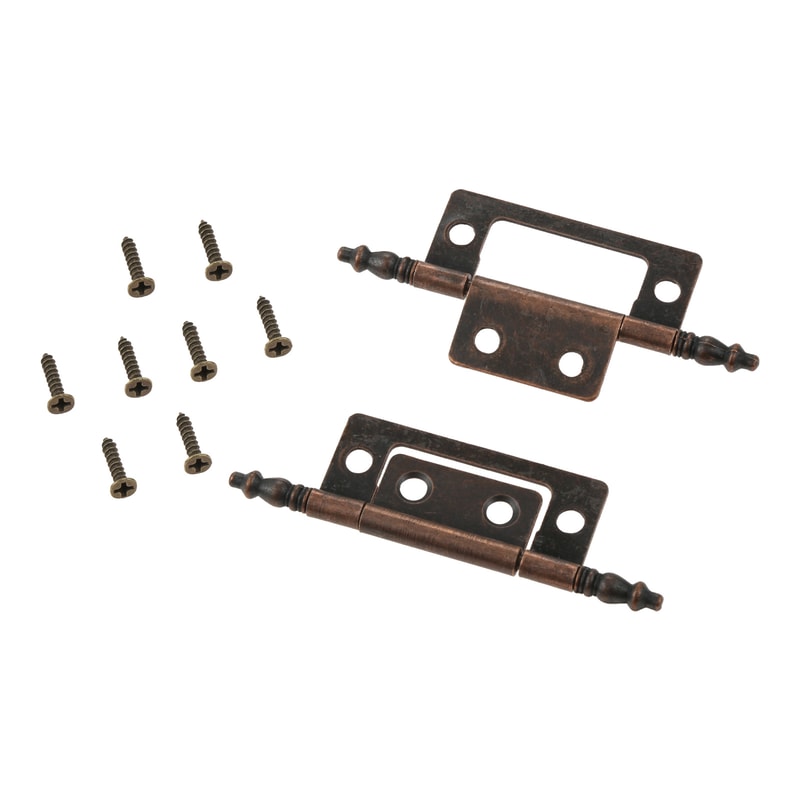 Vintage Crown Decorative Hinges Antique Bronze for Wooden Box Cabinet Furniture