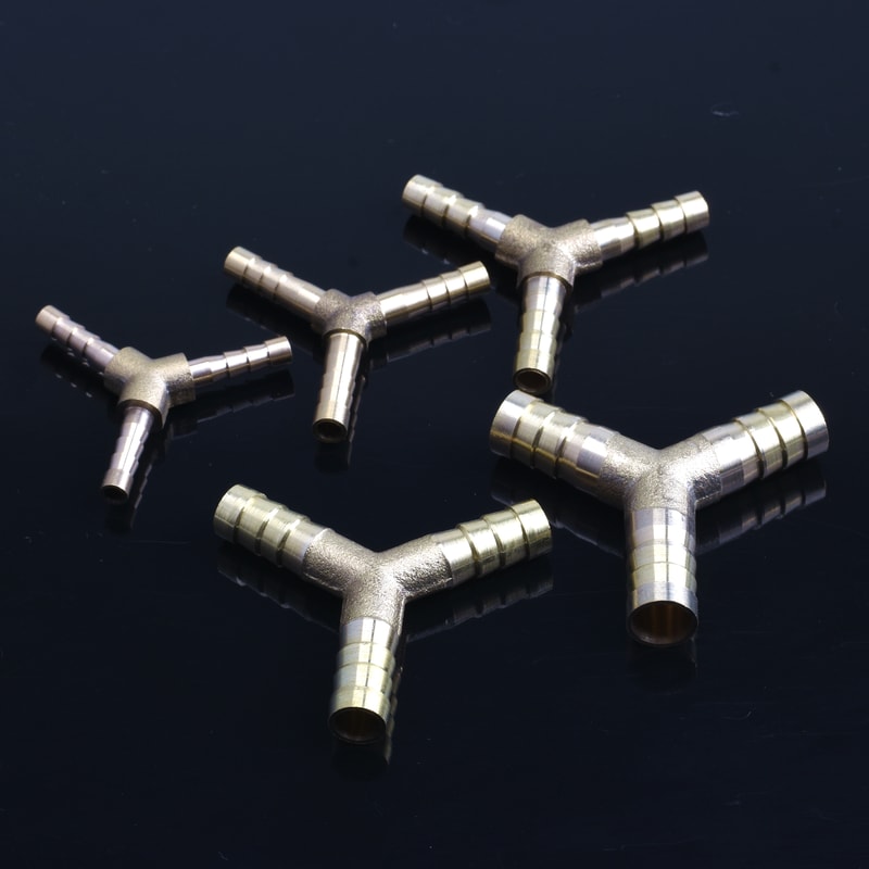 Brass Y Hose Barb Connector Pipe Fitting for Pneumatic and Fluid Systems