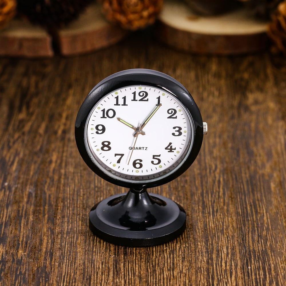 North Star Bedside Alarm Clock with Soft Night Light Quartz Table Clock