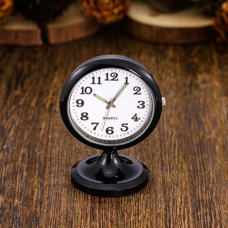 North Star Bedside Alarm Clock with Soft Night Light Quartz Table Clock