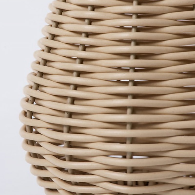 Handwoven Rattan Style Vase for Pampas Grass & Dried Flowers Decor