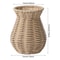 Handwoven Rattan Style Vase for Pampas Grass & Dried Flowers Decor