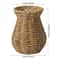 Handwoven Rattan Style Vase for Pampas Grass & Dried Flowers Decor