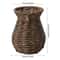 Handwoven Rattan Style Vase for Pampas Grass & Dried Flowers Decor