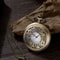 Vintage Alice Bronze pocket watch necklace Quartz Retro Pendant Timepiece Gift