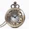 Vintage Alice Bronze pocket watch necklace Quartz Retro Pendant Timepiece Gift