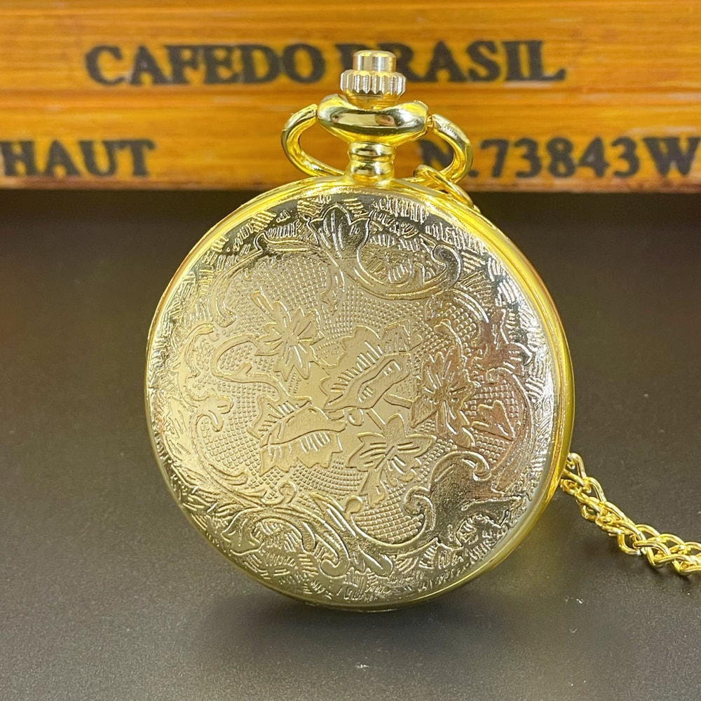 Vintage Dragonfly Pocket Watch Necklace Elegant Quartz Pendant for Women