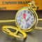 Vintage Dragonfly Pocket Watch Necklace Elegant Quartz Pendant for Women