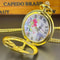 Vintage Dragonfly Pocket Watch Necklace Elegant Quartz Pendant for Women