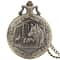 Vintage Wolf Head Pocket Watch Necklace Quartz Antique Pendant Timepiece Gift For Men 5