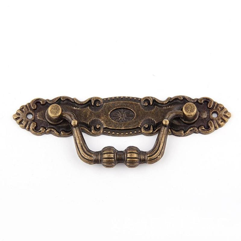 Antique Bronze Drawer Pull Handles Vintage Cabinet Hardware for Dressers Wardrobes