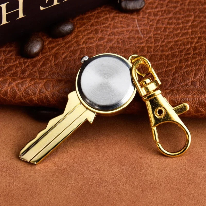 Vintage Pocket Watch Keychain Clip Quartz Fob Pendant for Nurses and Everyday Carry