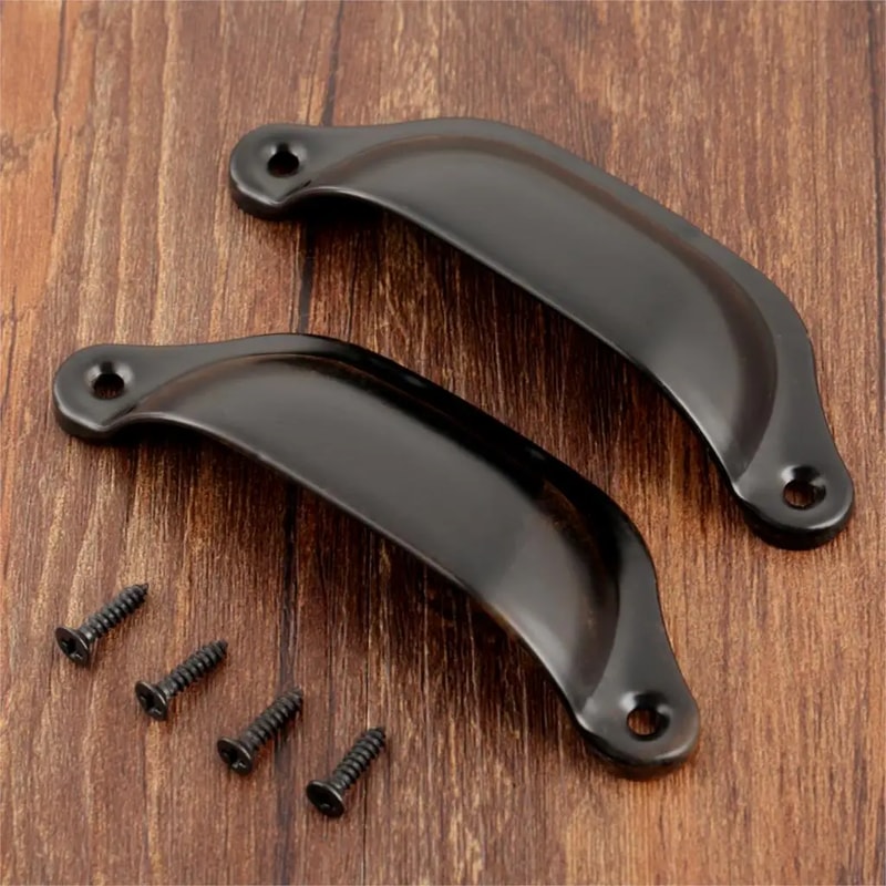 Vintage Shell Cabinet Handles Antique Drawer Pulls for Wardrobe Dresser Furniture Upgrade