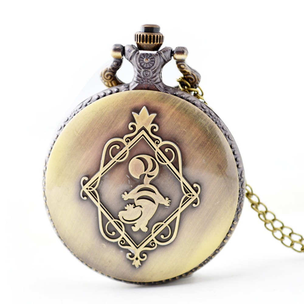 Alice In Wonderland Pocket Watch Vintage Anime Retro Fob Gift Watch 1