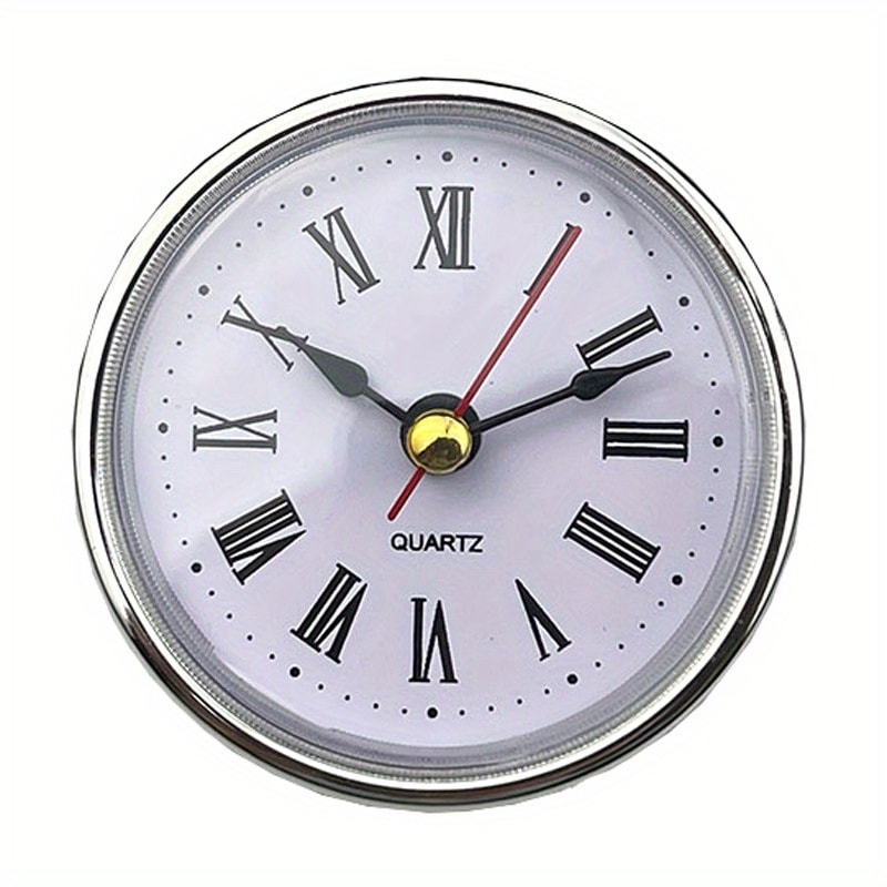 DIY Mini Clock Insert Quartz Movement Round Roman Arabic Dial Replacement Clock Head 5