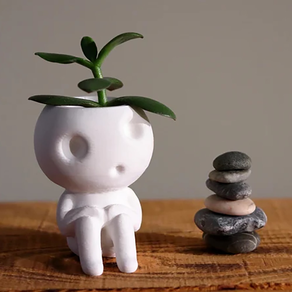 Kodama Tree Spirit Planter Pot Cute Indoor Plant Pot For Succulents Air Plants Decor 0