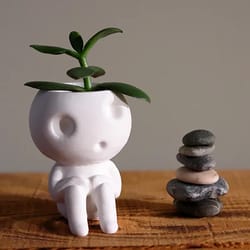 kodama tree spirit planter pot cute indoor plant pot for succulents air plants decor