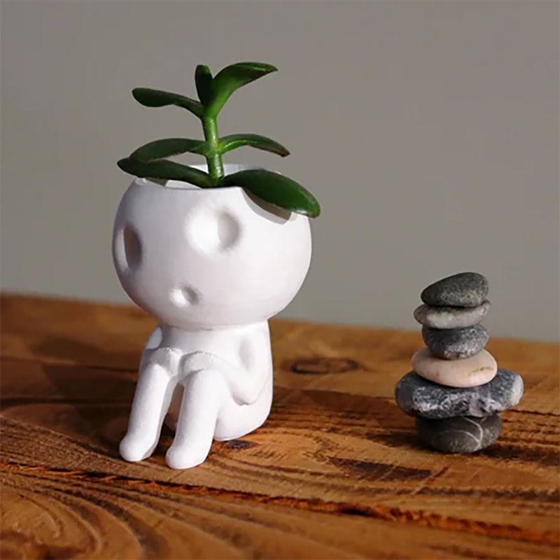 Kodama Tree Spirit Planter Pot Cute Indoor Plant Pot For Succulents Air Plants Decor 4